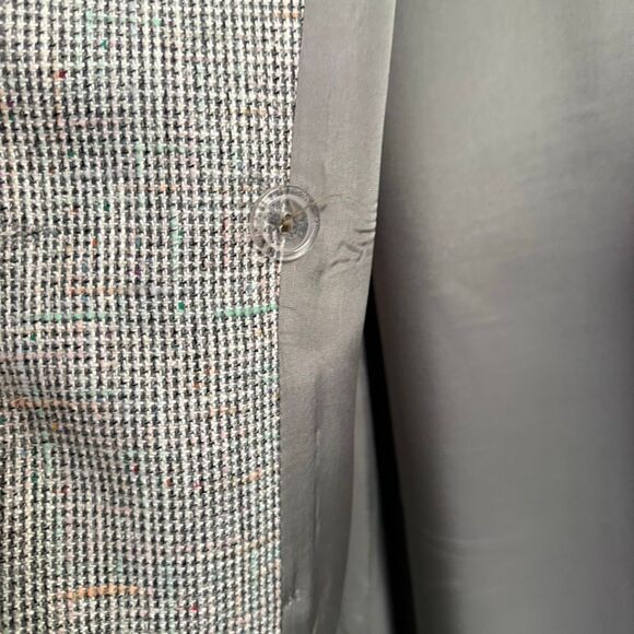 Vintage 80s Bert Newman women’s petite double breasted rainbow tweed coat - Picture 4 of 15